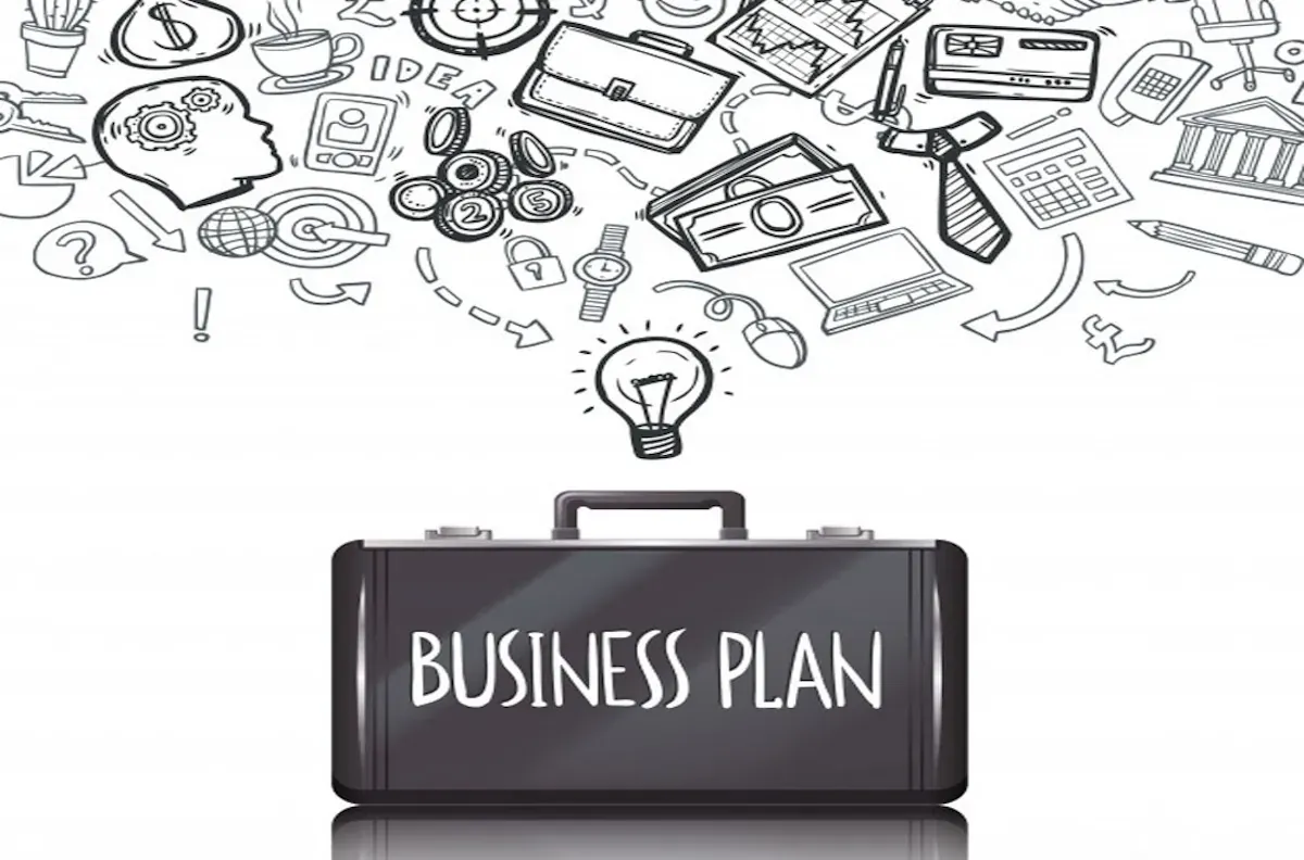 İş hayatında başarı, stratejik planlama ve doğru karar alma süreçlerini anlatan business plan temalı blog görseli.