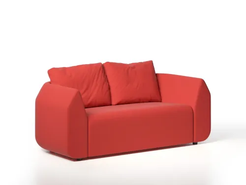 ARK kanepe kırmızı renk seçeneği, ofis kanepe ve kavisli formuyla lobi heykelsi kanepesi olarak modern ofis bekleme koltuğu ve marka lounge mobilyası ihtiyacınızı karşılar.