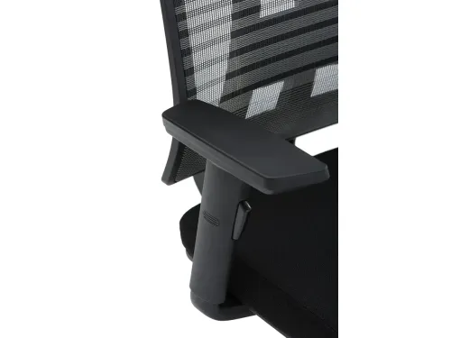 ASSIST 3D kolçaklı fileli ofis koltuğu detayı, kol desteği, file sırt dokusu ve siyah oturum yapısıyla ergonomik çalışma koltuğu konforunu yakından gösterir.