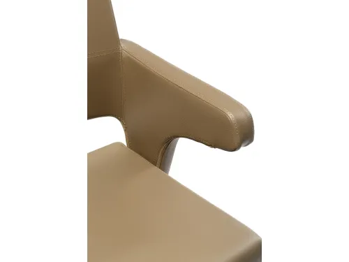 CAPO A105 Taba Deri Ofis Sandalyesi Sabit Kol Detayı
