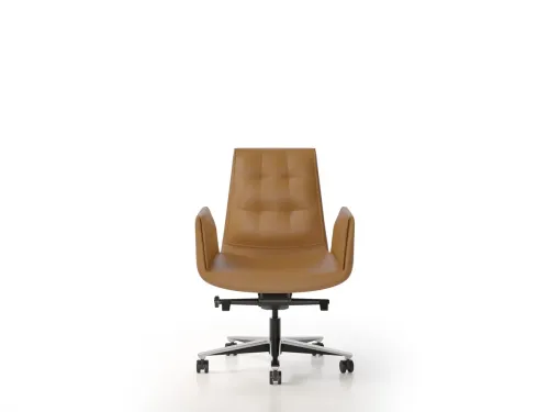 FOLDIT taba tekerlekli ofis koltuğu, sıcak suni deri yüzeyi, orta sırtlı ergonomisi ve dengeli oturum yapısıyla günlük ofis kullanımı için rafine bir çözüm sunar.