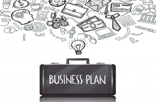 İş hayatında başarı, stratejik planlama ve doğru karar alma süreçlerini anlatan business plan temalı blog görseli.