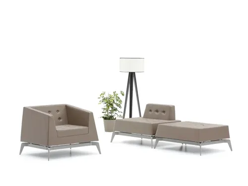 Bekleme salonu koltuk düzeni için kompakt, modern ve dengeli Keops kombinasyonu.