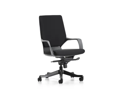 SWAN siyah modern çalışma koltuğu, alüminyum ayak yapısı ve ergonomik oturum kurgusuyla yoğun ofis kullanımı için dengeli bir çözüm oluşturur.