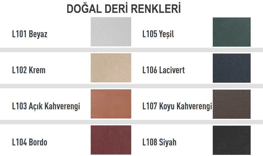 Doğal Deri Renkleri